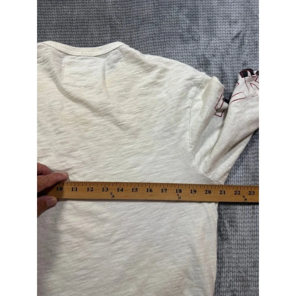 True Religion Mens Long Sleeve Graphic Tee Off‎ White Crafted With Pride Shirt L